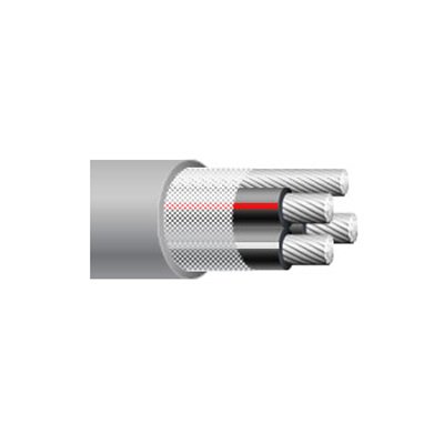 Nassau 100ft 4/0-4/0-4/0-2/0 Aluminum SER Service Entrance Cable – Gray, 205 Amp, 600V