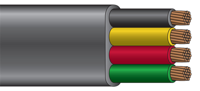 flat submersible pump cable